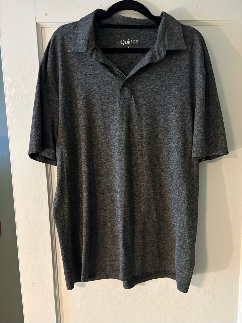 Quince Men's Polo in Charcoal Heather